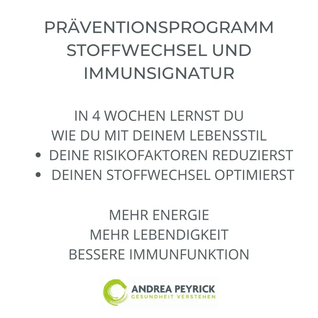 Präventionsprogramm Stoffwechsel und Immunsignatur
